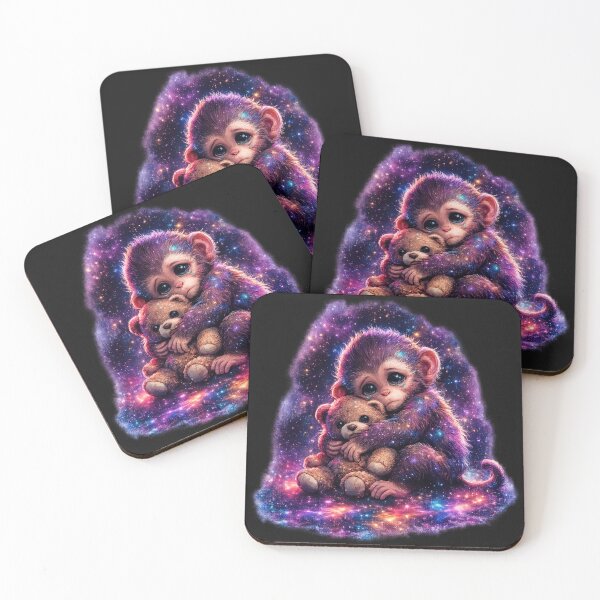 Item preview, Cute Galaxy Monkey Hugging Teddy Bear designed and sold by SOMANA7.