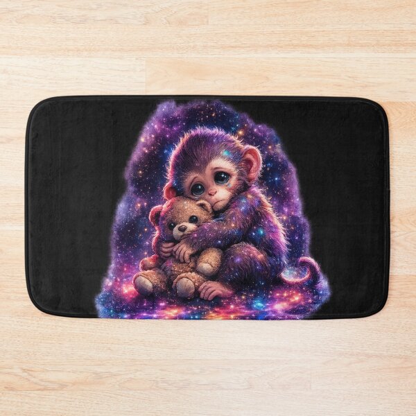 Item preview, Cute Galaxy Monkey Hugging Teddy Bear designed and sold by SOMANA7.