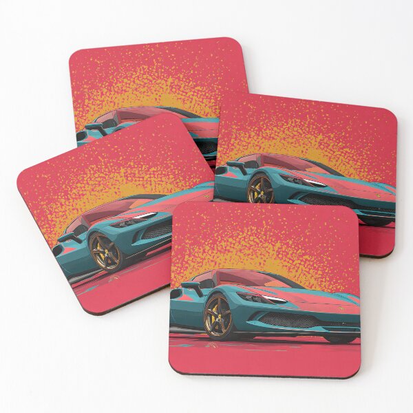 Item preview, Ferrari 296 GTB Modern Pop Art Supercar Design designed and sold by AutoPopStudio.