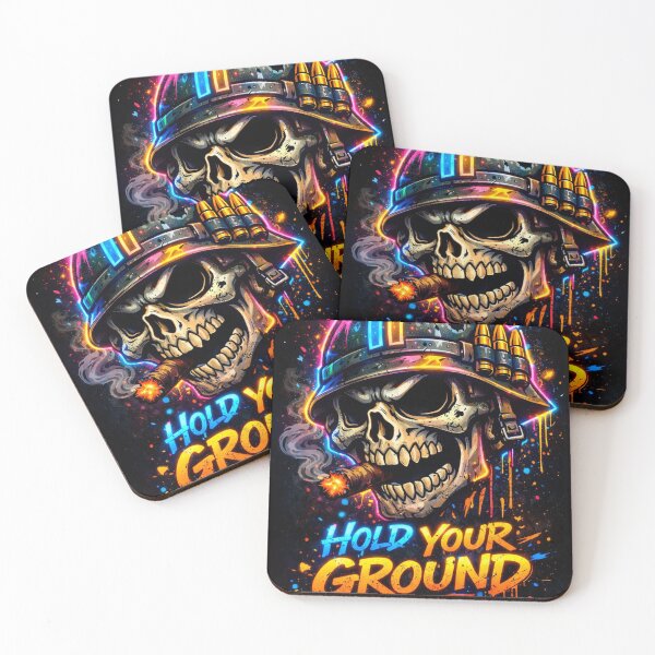 Item preview, Hold Your Ground Neon Skull  designed and sold by adobtsony.
