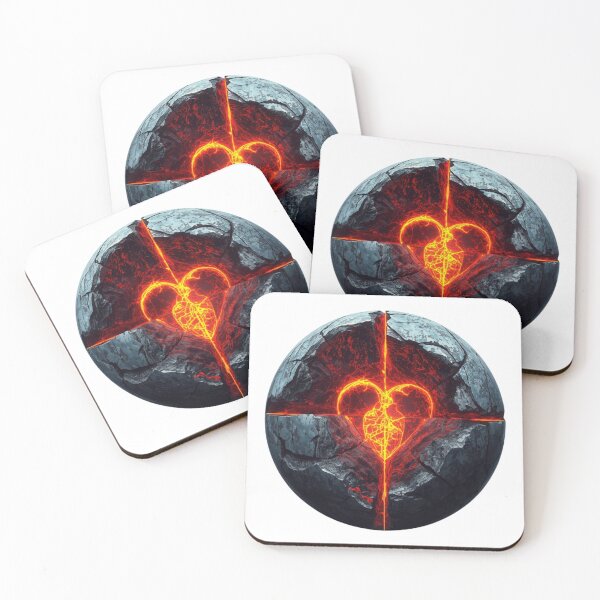 Item preview, Molten Core Heart – Volcanic Energy Art designed and sold by Nela Creative Lab.