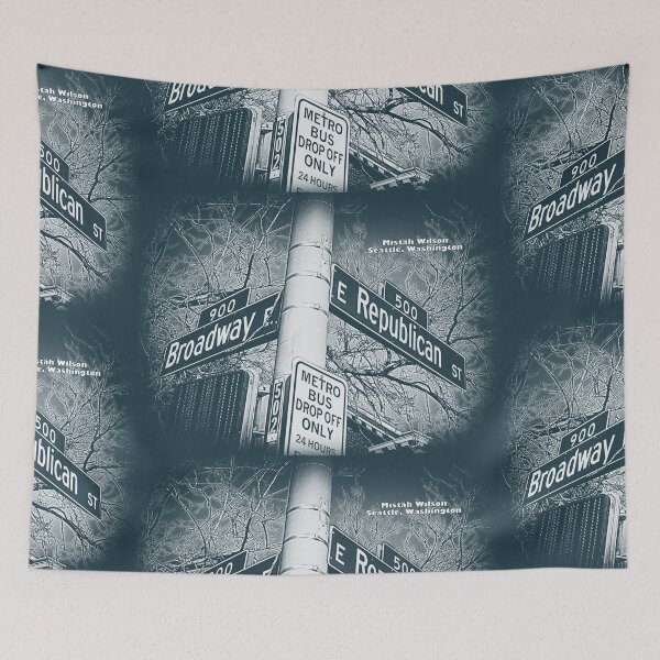 Item preview, Broadway & Republican Street, Seattle, WA (Spring 2026 Edition) designed and sold by The Street Sign Store.