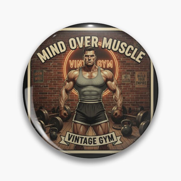 Item preview, Mind Over Muscle. Vintage Gym. designed and sold by MaciejErdon.