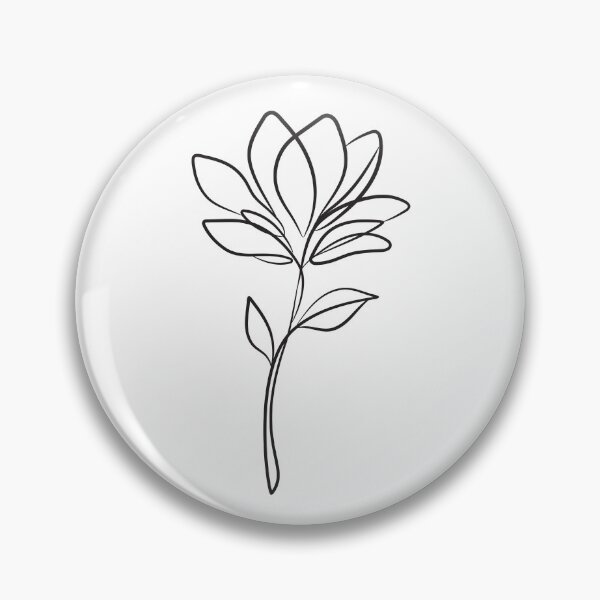 Item preview, Continuous Line Magnolia – Minimalist Flower Art designed and sold by Noyalita.
