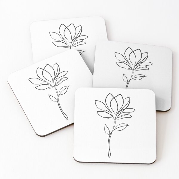 Item preview, Continuous Line Magnolia – Minimalist Flower Art designed and sold by Noyalita.