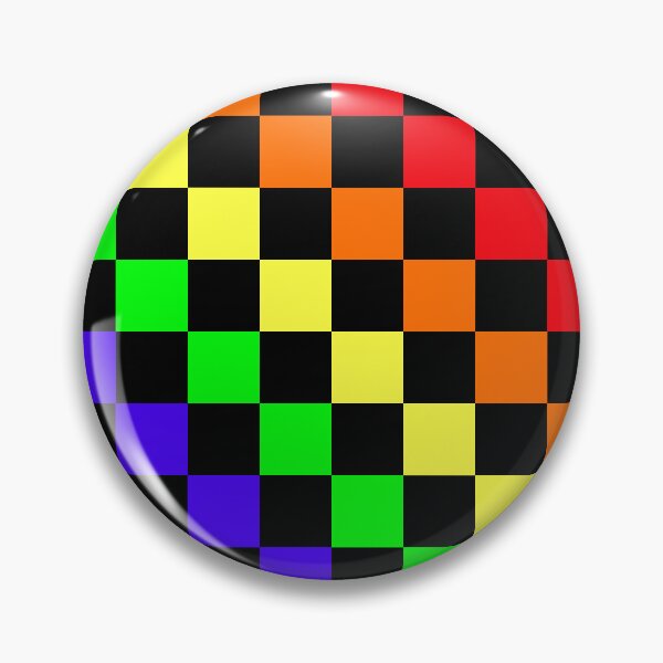Item preview, Black Rainbow Checkerboard Pattern – Retro Arcade Aesthetic designed and sold by Lainey1978.