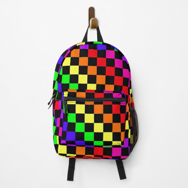 Item preview, Black Rainbow Checkerboard Pattern – Retro Arcade Aesthetic designed and sold by Lainey1978.