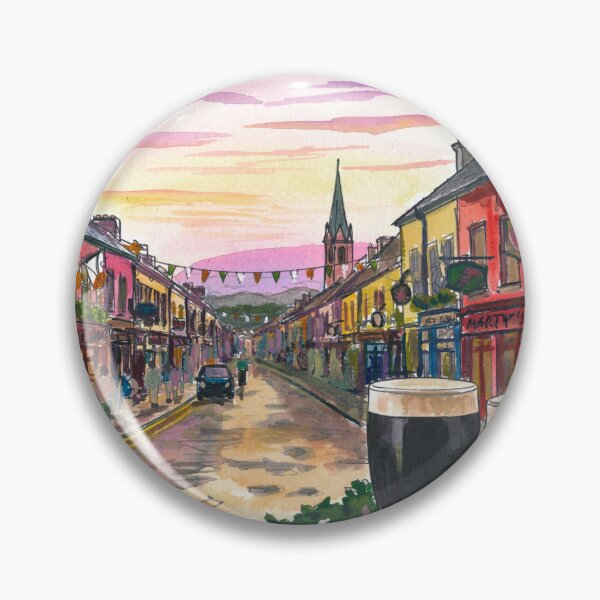Item preview, Dingle Ireland Colorful Main Street Pub Travel Art designed and sold by artshop77.