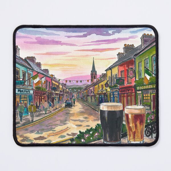 Item preview, Dingle Ireland Colorful Main Street Pub Travel Art designed and sold by artshop77.