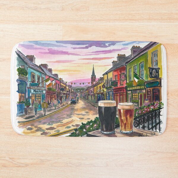 Item preview, Dingle Ireland Colorful Main Street Pub Travel Art designed and sold by artshop77.
