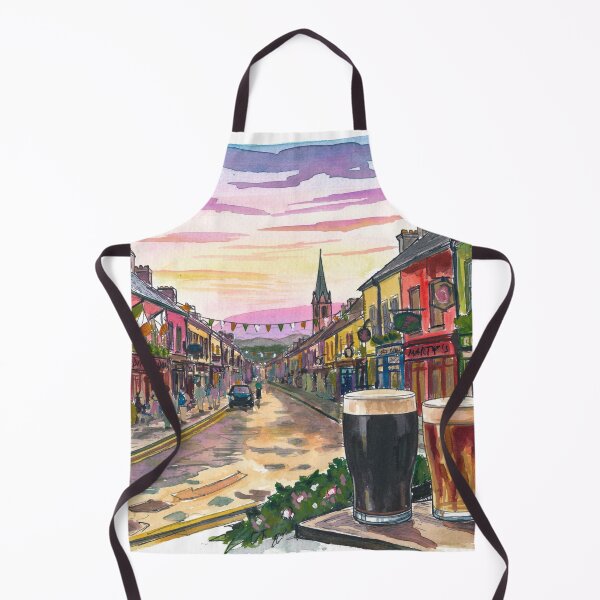 Item preview, Dingle Ireland Colorful Main Street Pub Travel Art designed and sold by artshop77.