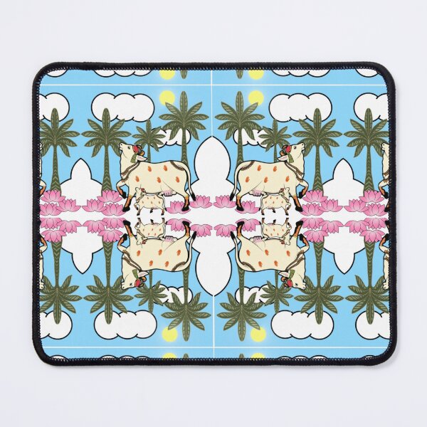Item preview, Pichwai cows trees lotus meditation pattern designed and sold by Blupunk.