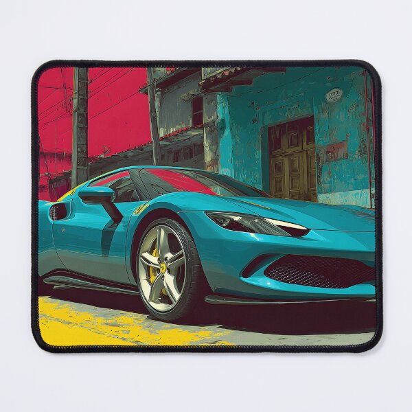 Item preview, Ferrari 296 GTB Vibrant Pop Art Car Artwork designed and sold by AutoPopStudio.