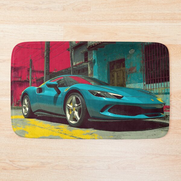 Item preview, Ferrari 296 GTB Vibrant Pop Art Car Artwork designed and sold by AutoPopStudio.