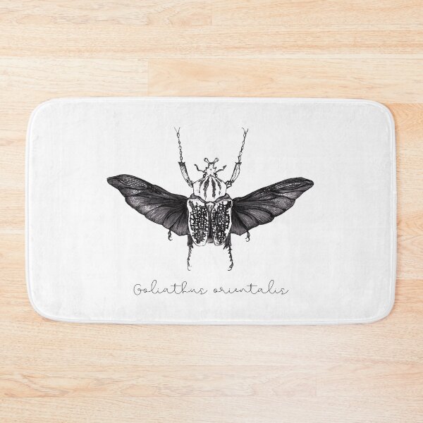 Item preview, Winged Beetle · Black and White Entomology Illustration · Natural History Art Print - Calligraphy designed and sold by Atropa Parcae.