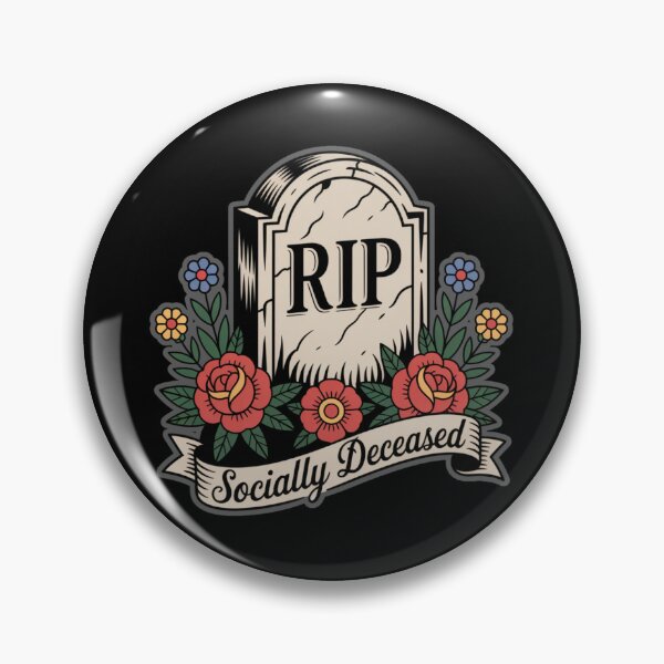 Item preview, RIP Socially Deceased Funny Introvert Design | Dark Humor Tombstone Graphic | Antisocial Gothic Humor Shirt designed and sold by SideEye Co.