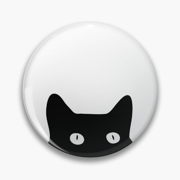 Item preview, Peeking Black Cat Minimalist Silhouette Art designed and sold by Good Sense.