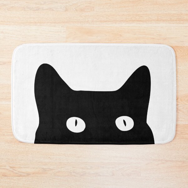Item preview, Peeking Black Cat Minimalist Silhouette Art designed and sold by Good Sense.