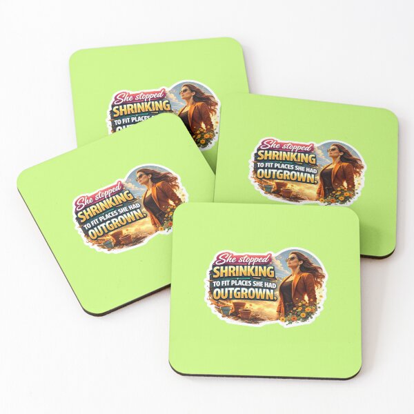 Item preview, She Stopped Shrinking To Fit Places Outgrown Empowerment Sticker designed and sold by Scro-Ciob-Shop.