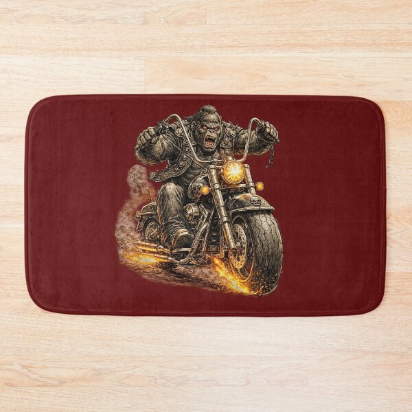 Item preview, Brutal Gorilla Biker on Harley Motorcycle – Hand Drawn Colored Pencil Sticker Illustration designed and sold by Felixuss.
