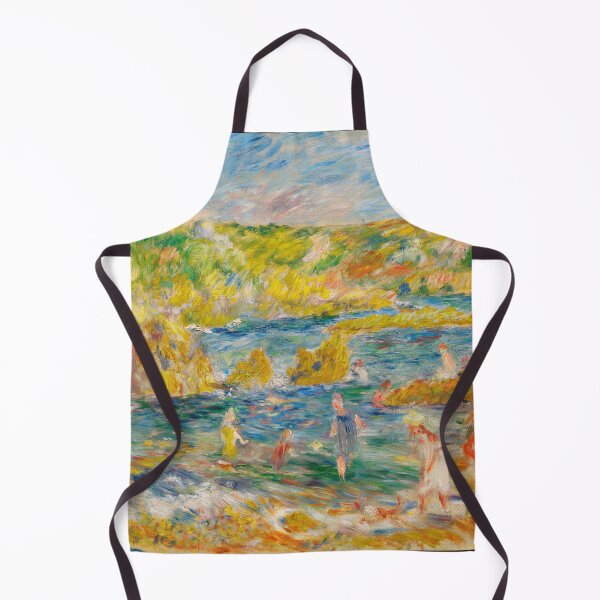 Item preview, Rochers De Guernesey Avec Personnages by Pierre-Auguste Renoir: Coastal Impressionist Poster designed and sold by artofuniverse.