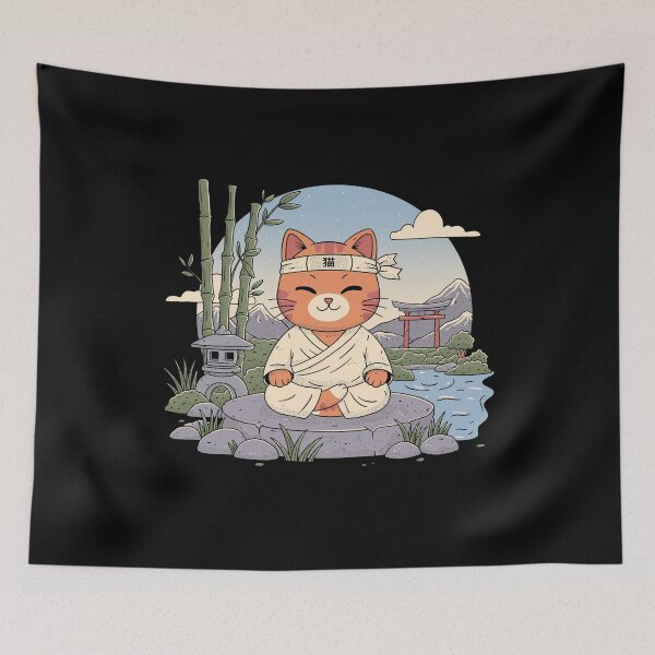 Item preview, Meditating Cat designed and sold by GODZILLARGE.