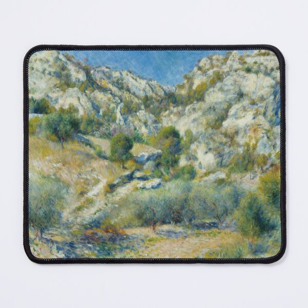 Item preview, Rocky Crags at Lestaque by Pierre-Auguste Renoir: Mediterranean Landscape Poster designed and sold by artofuniverse.