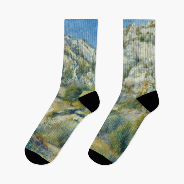 Item preview, Rocky Crags at Lestaque by Pierre-Auguste Renoir: Mediterranean Landscape Poster designed and sold by artofuniverse.