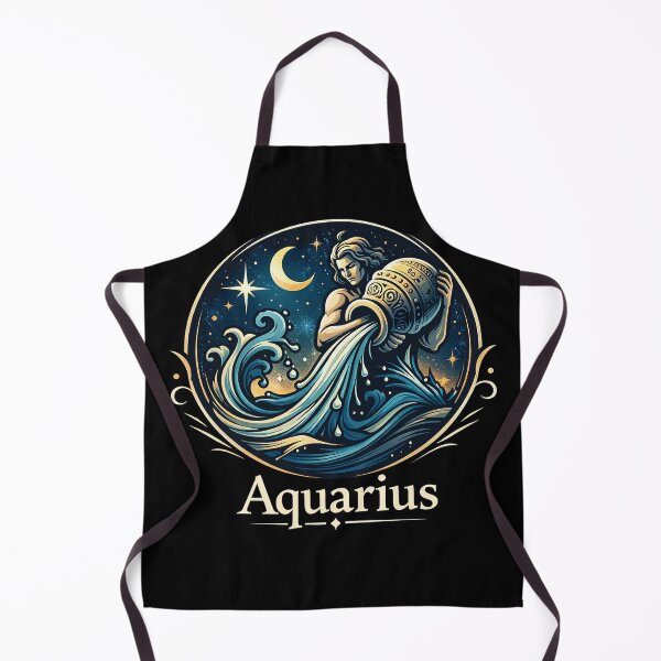 Item preview, Aquarius Zodiac Sign – Mystical Water Bearer Astrology Illustration designed and sold by Kiziorq.