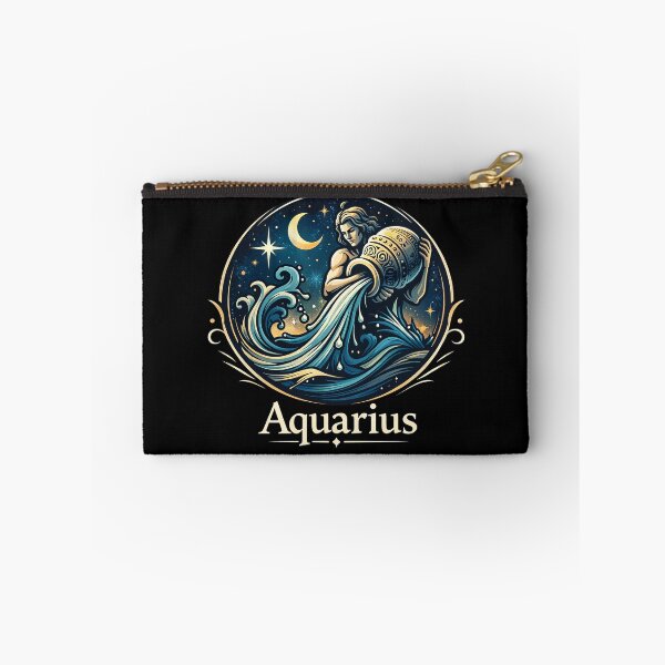 Item preview, Aquarius Zodiac Sign – Mystical Water Bearer Astrology Illustration designed and sold by Kiziorq.