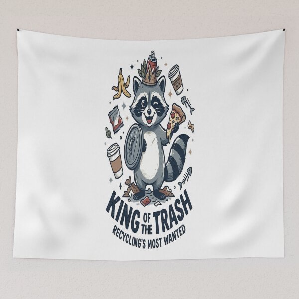 Item preview, King of the Trash Recycling's Most Wanted Raccoon designed and sold by Owcomm.