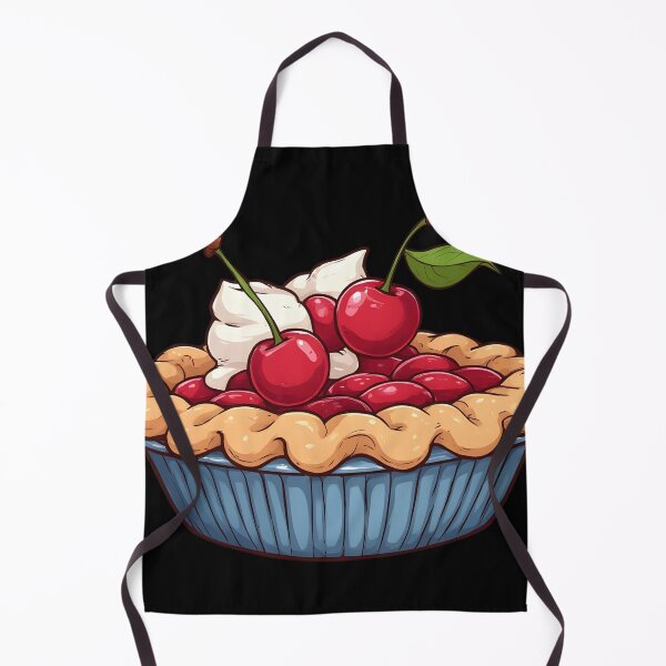 Item preview, Cherry Pie with Whipped Cream Illustration | Sweet Cherry Dessert Graphic designed and sold by Karolina’s Cozy Creations.