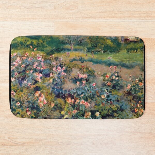 Item preview, Rose Garden by Pierre-Auguste Renoir: Romantic Impressionist Garden Fine Art Print designed and sold by artofuniverse.