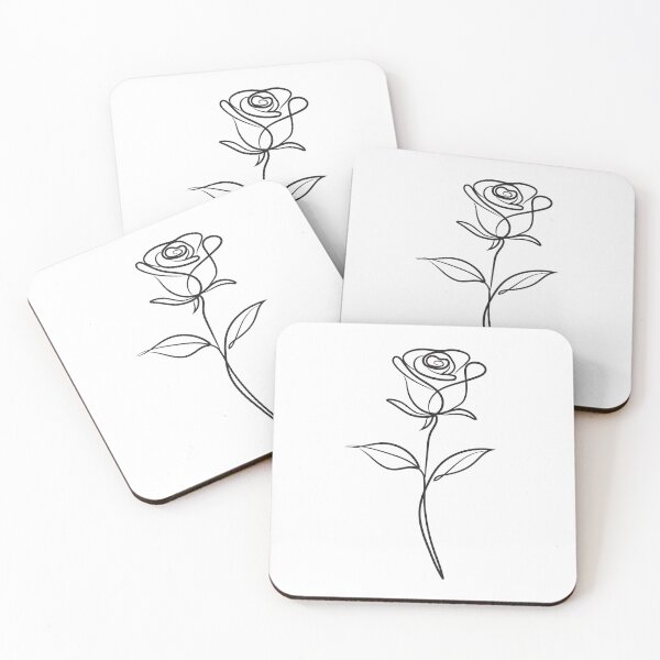 Item preview, Continuous Line Rose – Minimalist Flower Art designed and sold by Noyalita.