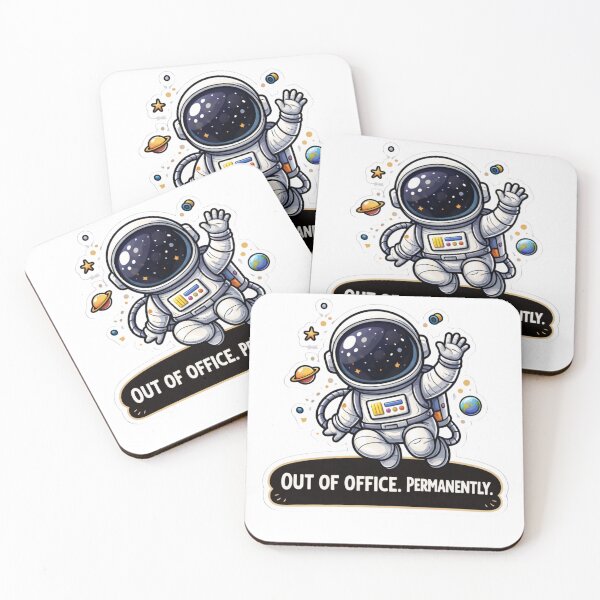 Item preview, Out Of Office Permanently Astronaut Sticker designed and sold by MarchyStudio.