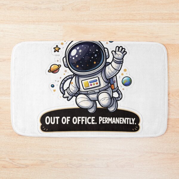 Item preview, Out Of Office Permanently Astronaut Sticker designed and sold by MarchyStudio.