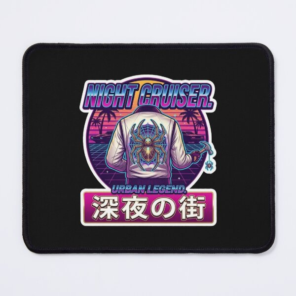 Item preview, Retrowave Night Cruiser: Neon Spider Jacket & Japanese Aesthetic designed and sold by Jaroslaw-S.