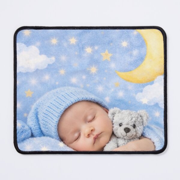Item preview, Personalized Baby Boy Nursery Print | Sleeping Baby Moon Stars Wall Art | Custom Baby Name Poster | Celestial Nursery Decor | Newborn Baby Gift designed and sold by ArtByKapil.