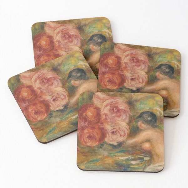 Item preview, Roses Et Etude De Gabrielle by Pierre-Auguste Renoir: Romantic Nude Poster designed and sold by artofuniverse.