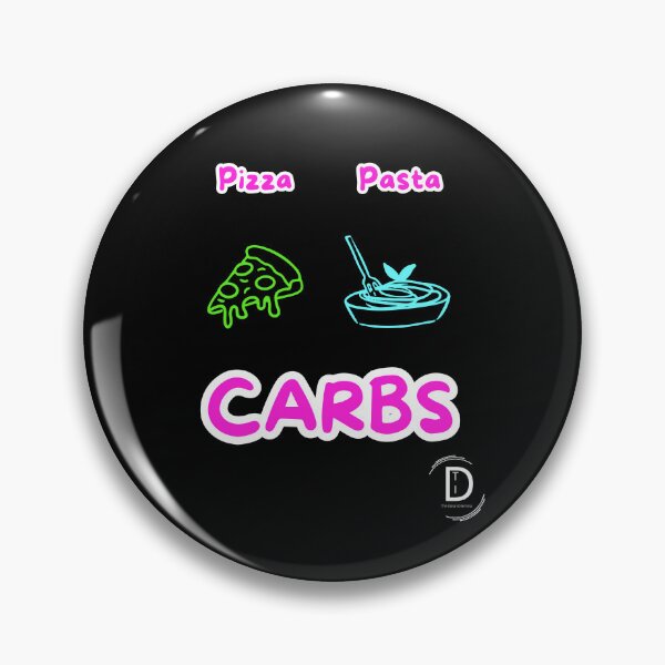 Item preview, Funny Italian Food Meme - Pasta or Pizza Carbs Neon Design Black Version designed and sold by TheItaliandilemma.