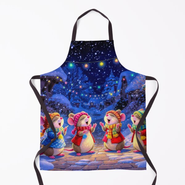 Item preview, Cute Mice Christmas Carol Singers in Snowy Village Street designed and sold by acceleratorhams.