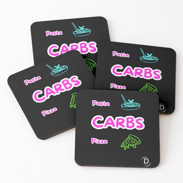 Item preview, Funny Italian Food Meme - Pasta or Pizza Carbs Neon Design Black Version designed and sold by TheItaliandilemma.