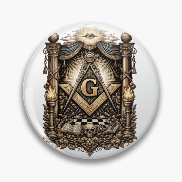 Item preview, Sacred Geometry of the Freemasons – Square & Compass Masonic Brotherhood Design designed and sold by magicone.