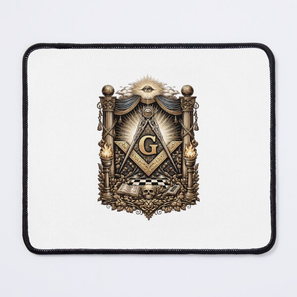Item preview, Sacred Geometry of the Freemasons – Square & Compass Masonic Brotherhood Design designed and sold by magicone.