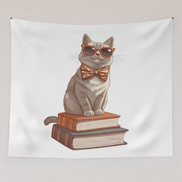 Item preview, Cat Retro Futuristic Landscapes Illustrations Culture Life World designed and sold by ART ATTACK ZONE.