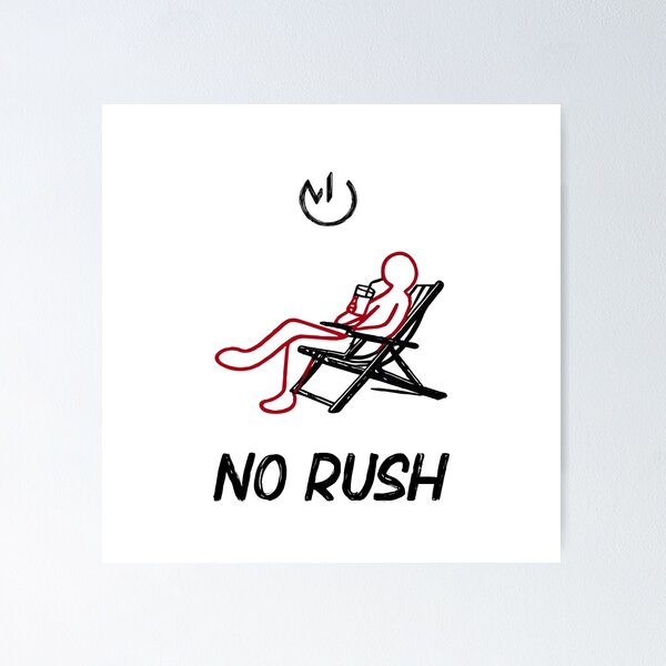 Item preview, No Rush – Chill Lifestyle Relaxing Chair Minimal Illustration designed and sold by mostly_offline.