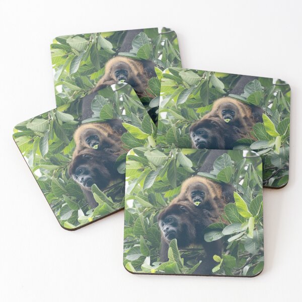 Item preview, Two of a Kind – Howler Monkey Mother and Baby in the Rainforest Canopy, Costa Rica Wildlife Photography designed and sold by WildFrameNature.