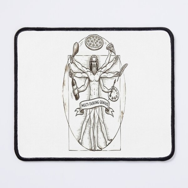Item preview, Multi-Tasking Genius Vitruvian Man Funny Renaissance Art designed and sold by Owcomm.