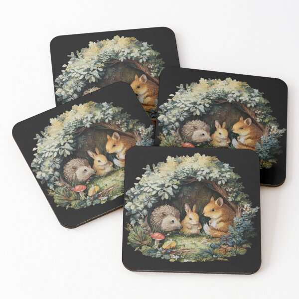 Item preview, Cute Woodland Animals Forest Hollow Illustration designed and sold by kndzxf.