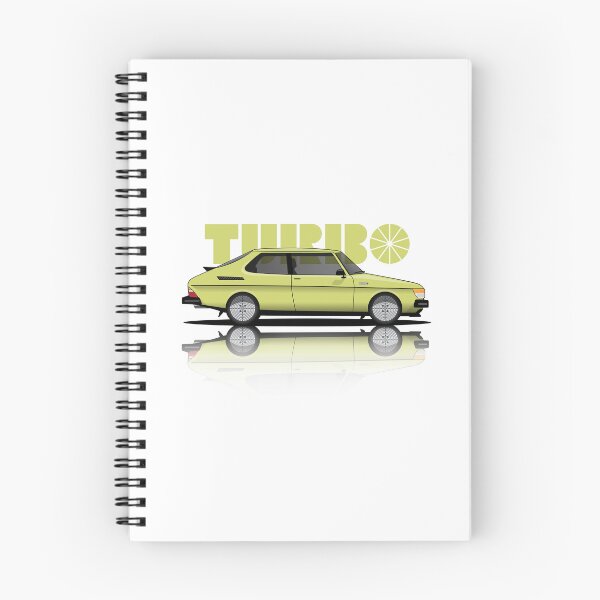Item preview, Saab 99 TURBO retro Illustration Yellow designed and sold by blackdogshop.